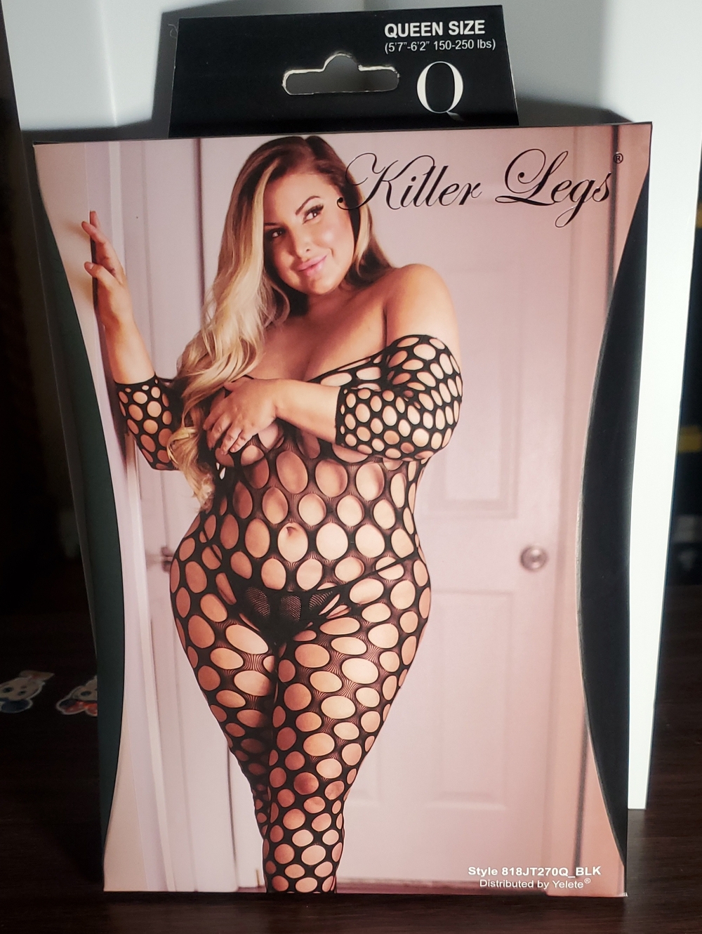 Queen Size Black Fishnet Bodystocking